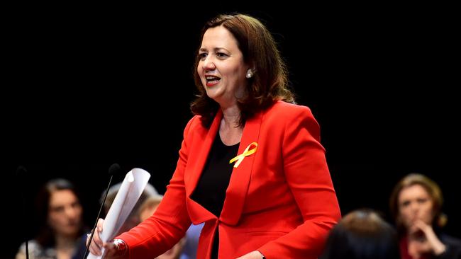 Premier Annastacia Palaszczuk at state parliament in Townsville. Picture: Alix Sweeney