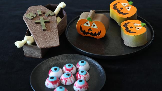 Halloween chocolates from Essenze Chocolate. Picture: Brett Costello