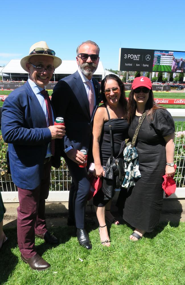 Claude, Nick, Anita and Daniela together at the Cox Plate.