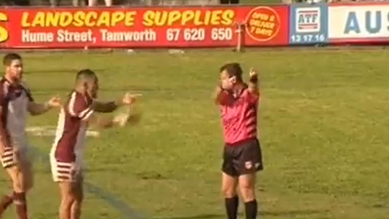 Nsw Footballer Matt Nean Referee Shoulder Charge Video After Infamous