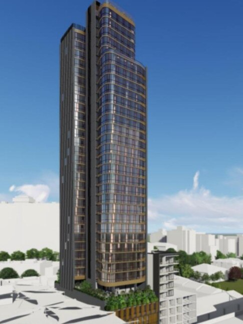 What the 35-storey building would look like next to Westfield.