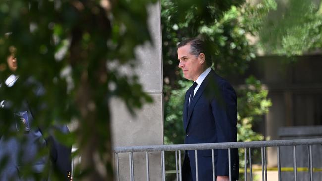 Hunter Biden departs the J. Caleb Boggs Federal Building and United States Courthouse last week. Picture: AFP