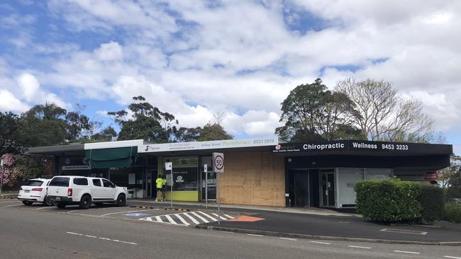 The neighbourhood shopping and business block on Arthur St, Forestville on Monday. A developer wants to demolish and replace with a three-storey block of shop-top apartments. Picture: Jim O'Rourke