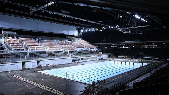 A general inside view as the Paris Olympics 2024 pool (Photo by Aurelien Meunier/Getty Images)