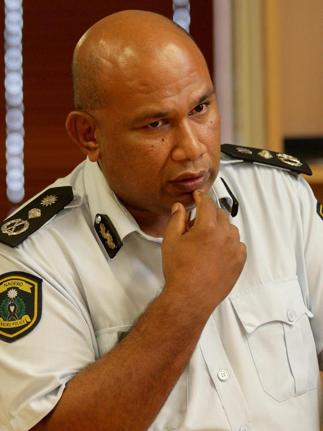 Nauruan Police Commissioner Corey Caleb.