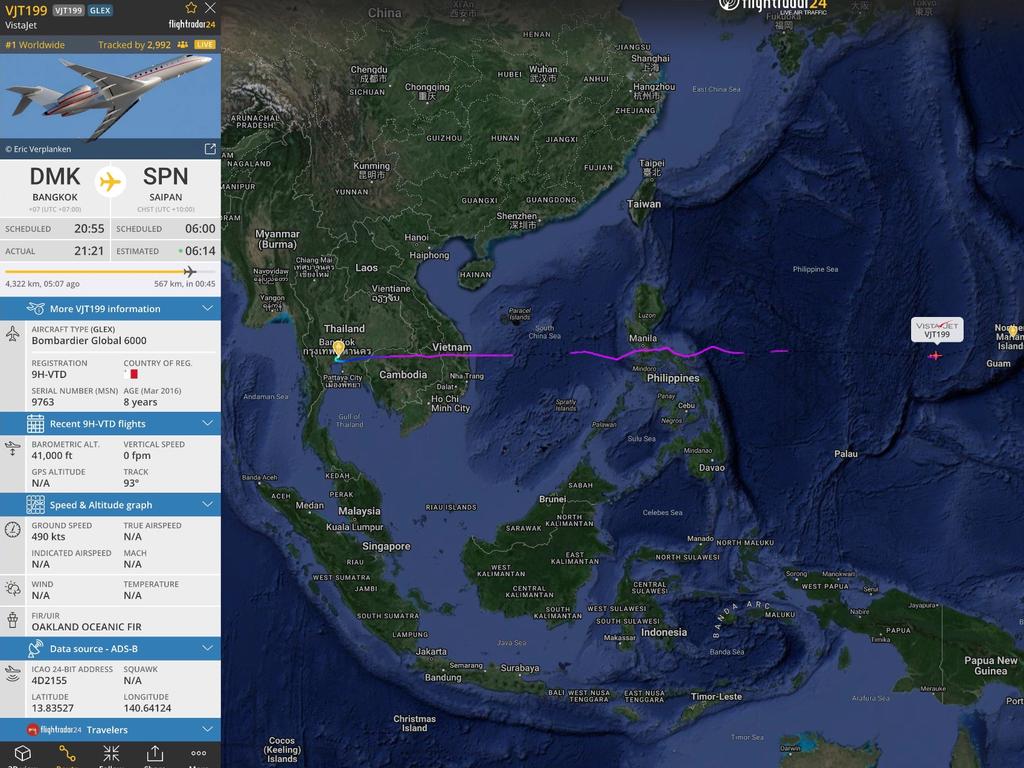 Assange's flight was the most watched around the world on the website FlightTracker.