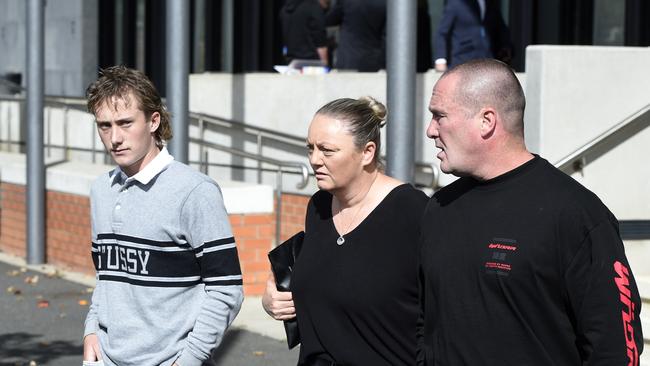 Hannah McGuire’s brother and parents. Picture: NewsWire / Andrew Henshaw