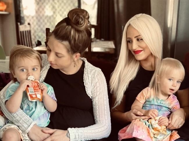 Tamika Smith (right) with Bella Ranieri and twins Jasper and Violet.