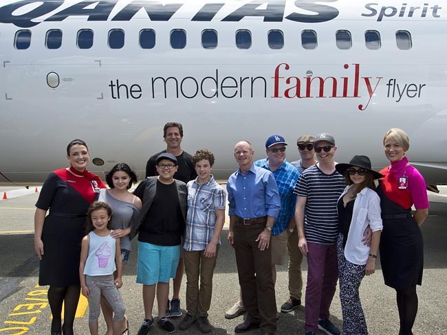 Qantas was part of the tourism marketing effort to bring out the cast of Modern Family for an episode shot in Australia.