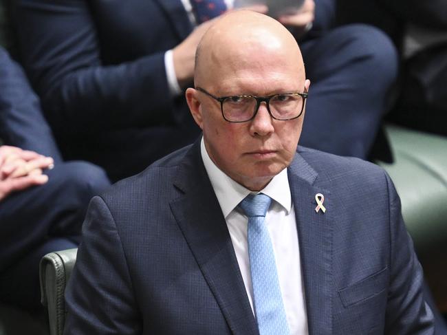 CANBERRA, Australia - NewsWire Photos - September 10, 2024: Leader of the Opposition Peter Dutton  during Question Time at Parliament House in Canberra. Picture: NewsWire / Martin Ollman