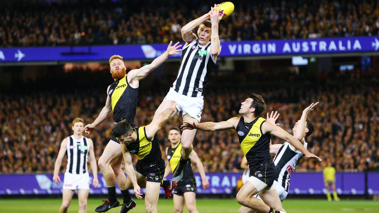 Afl Round 2 Richmond V Collingwood Mason Cox Collingwood Alley Oop Kicking