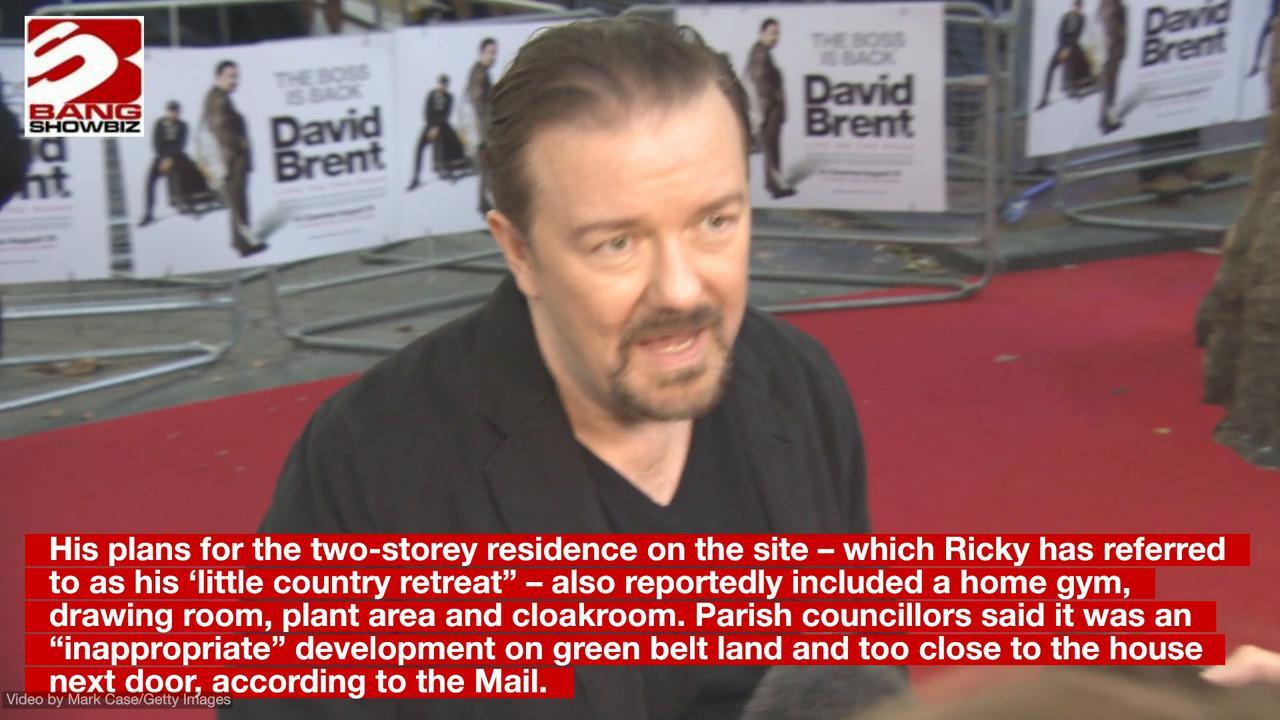 Ricky Gervais has lost a planning battle to demolish his flood-prone mansion