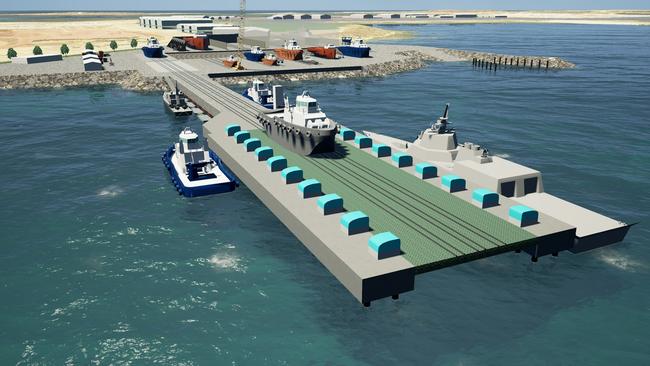 An artist’s impression of the planned shiplift at East Arm. Picture: Supplied