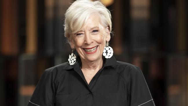 Maggie Beer on MasterChef next week, alongside judges Andy Allen, Melissa Leong and Jock Zonfrillo. Picture: Network Ten.