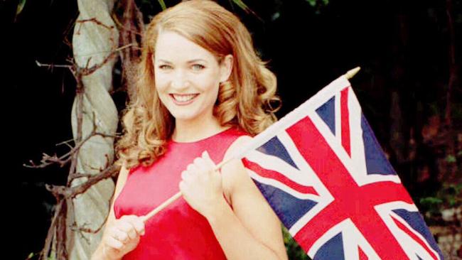 Australia's Gina G, pictured here in London March 24 1996, will be waving the British flag in Norway this May when she performs "Just A Little Bit" at the Eurovision Song Contest. (AP Photo / Fiona Hanson) melb mar 96 f/l /music