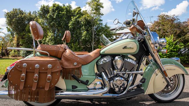 Stuart Topp's Indian Chief Vintage model with DMC sidecar. Picture: Dominika Lis