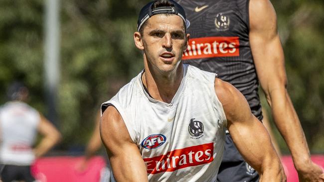 Collingwood Training. Scott Pendlebury. Picture: Jake Nowakowski