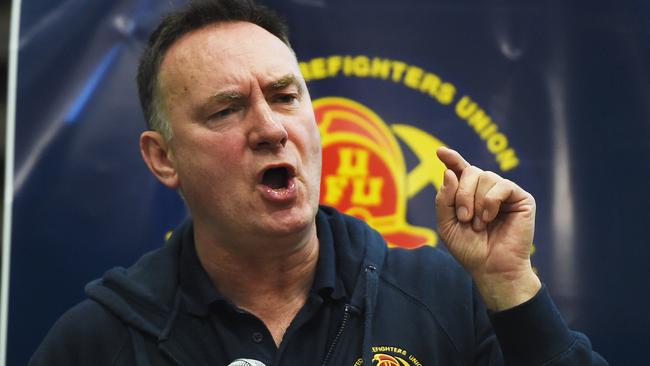 United Firefighters Union national president Peter Marshall.