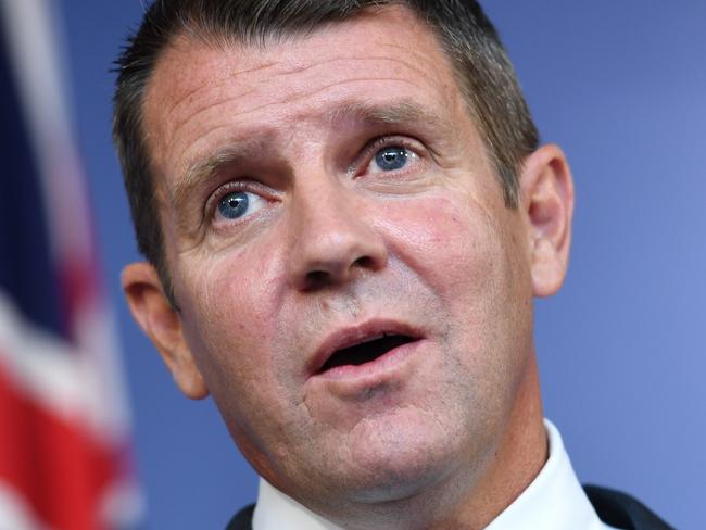 NSW Premier Mike Baird speaks during a press conference in Sydney, Thursday, Jan. 19, 2016 Baird announced on Thursday that it was time to hand over the reins to a new premier for the state. (AAP Image/Paul Miller) NO ARCHIVING