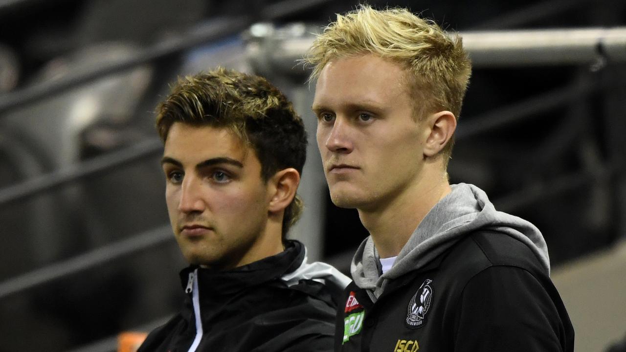 Jaidyn Stephenson has served one week of his ten-game suspension for gambling on Collingwood games. (AAP Image/Julian Smith)