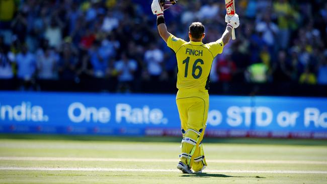 Aaron Finch will be hoping for a repeat of his 2015 destruction when the sides meet at Lord’s.