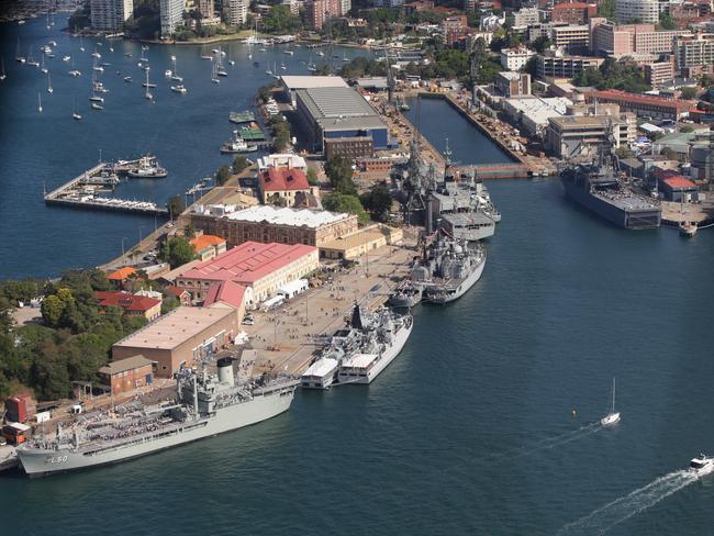 AFP Protective Service officers guard Australian Defence Force sites including the Garden Island navy base. Picture: Cameron Richardson