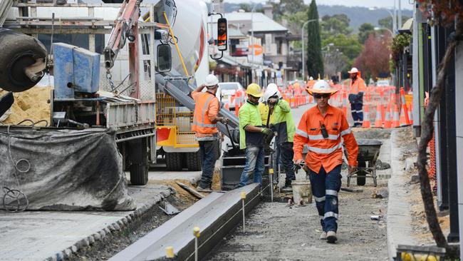 Roadworks along King William Rd this month. (Pic: Brenton Edwards)