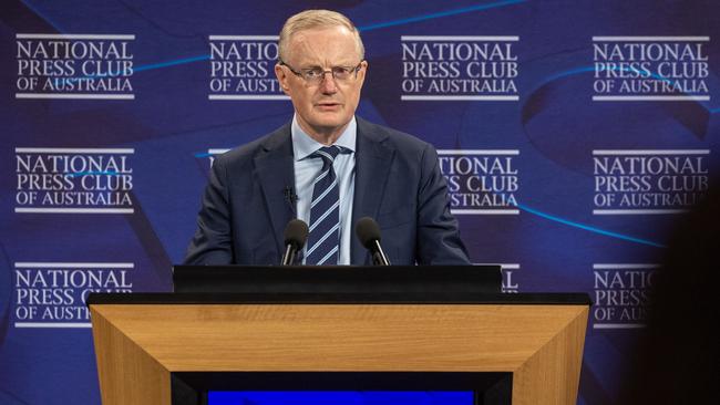 Philip Lowe believes with a passion that despite the personal criticism from the government he is acting in the national interest. Picture: NCA NewsWire / Gary Ramage