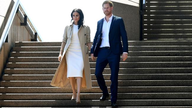 The couple spent much of their day meeting the public along with royal commitments. Picture: AAP Image/Joel Carrett