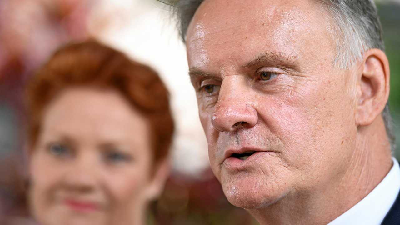 One Nation party leader Pauline Hanson (left) and One Nation senator Mark Latham. Picture: JOEL CARRETT