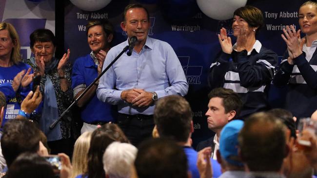 Tony Abbott concedes defeat. Picture: Tim Hunter.