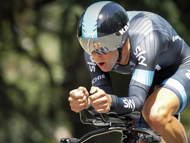 LYON, FRANCE - JUNE 08: Richie Porte of Australia and Team Sky in action during the first stage, an individual time trial, of the Criterium du Dauphine, on June 8, 2014 in Lyon, France. (Photo by Kristof Van Accom/Getty Images)