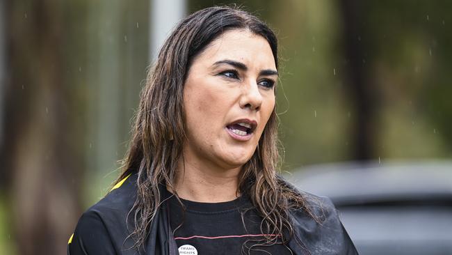 Lidia Thorpe compared her experience ‘standing up to racism’ to AFL great Adam Goodes and former Collingwood player Héritier Lumumba. Picture: Martin Ollman