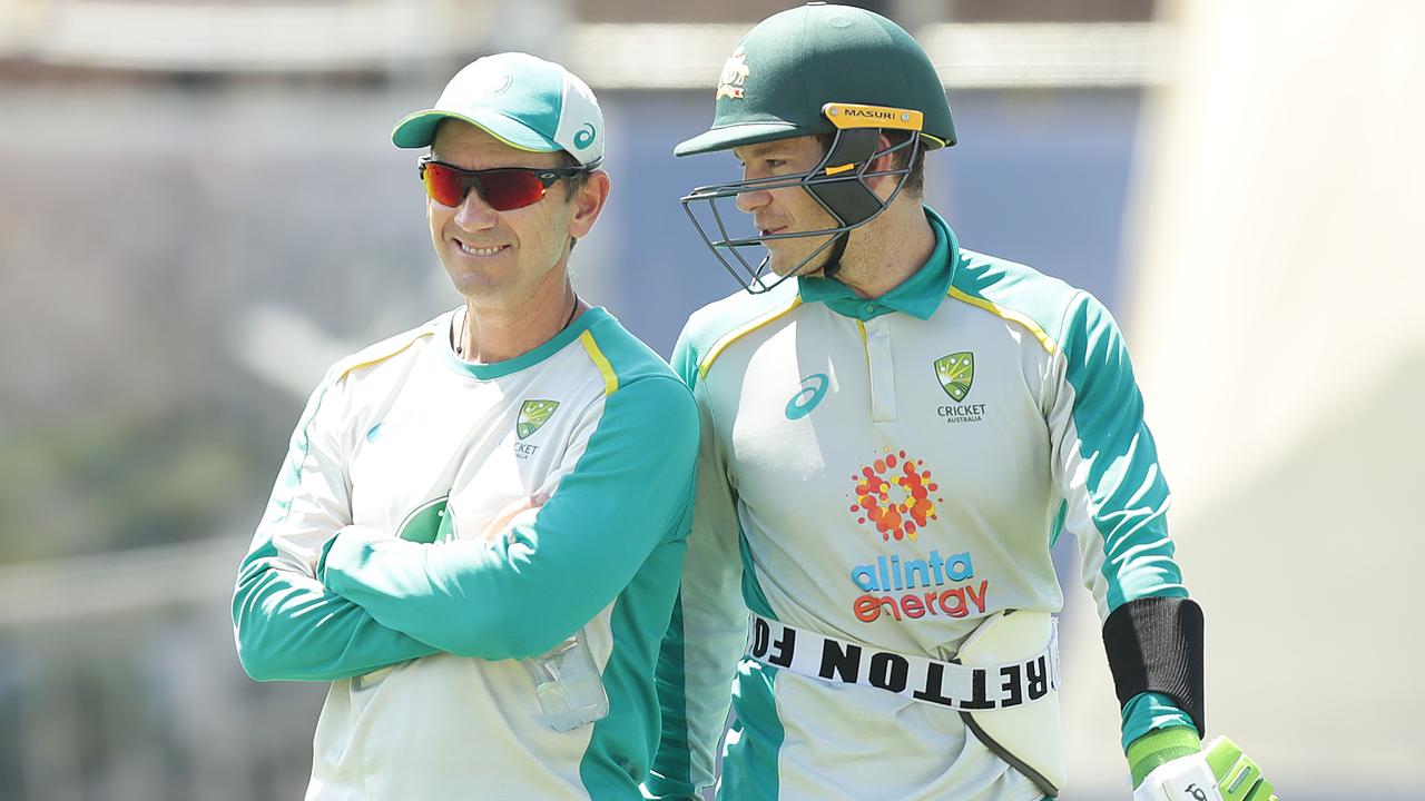 Justin Langer’s coaching style is in the spotlight. Picture: Getty Images