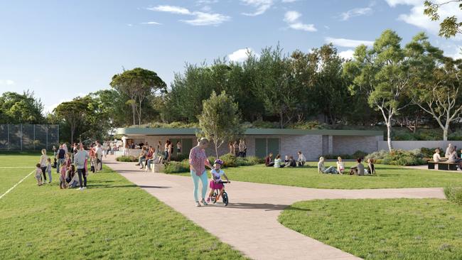 An artist's impression of the upgraded facilities at County Road Reserve at Belrose. Picture: NSW Government