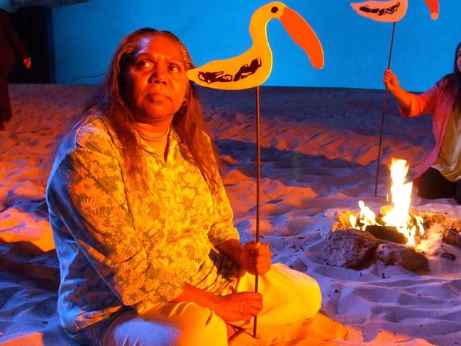 "Riverland", a play about the 1956 floods of the River Murray and its effects on the local Aboriginal people.  Lillian Crombie in her role as Gracie in the show.