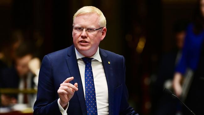 NSW Minister for Families, Communities and Disability Services Gareth Ward announced the new service for veterans. Picture: AAP Image/Joel Carrett