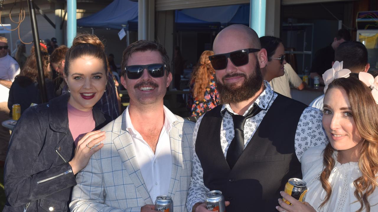 The Gympie Turf Club was packed full of happy punters as the region enjoyed its first ever TAB race meeting on Saturday, June 19, 2021: Alison and Chris Van Der Lelie and John and Laura Stamos.