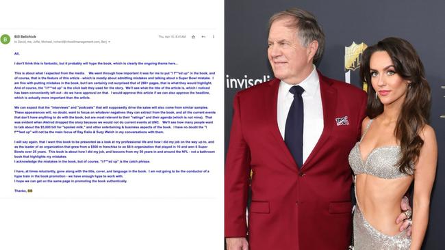 Jordon Hudson released this Bill Belichick email on her Instagram account.