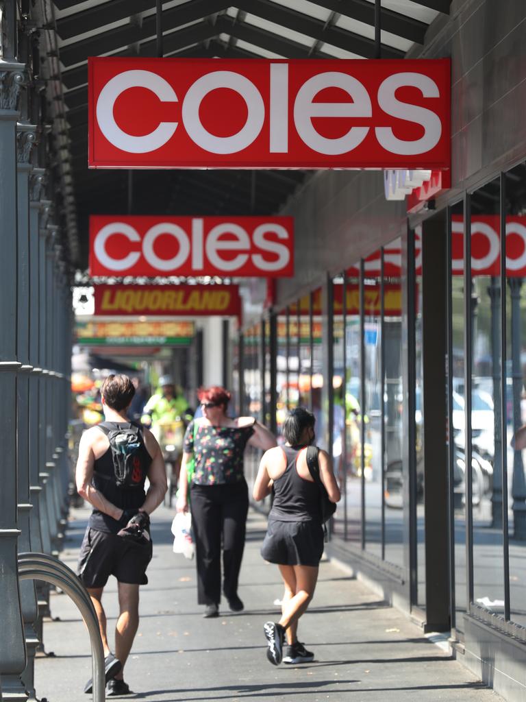 Major retailer Coles also made it in the top five. Picture: NCA NewsWire / David Crosling