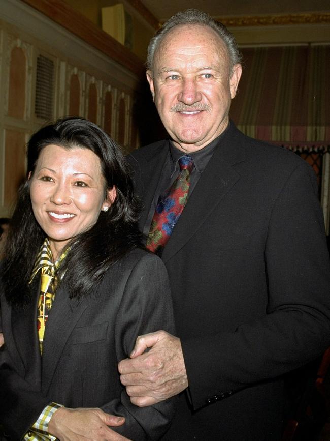 Gene Hackman with wife Betsy Arakawa at a Hollywood event in 2000. Picture: Richard Corkery / Getty