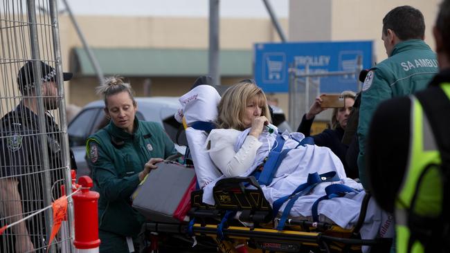 The 77-year-old woman who reportedly sustained a fracture trying to evacuate the shopping centre. Picture: Brett Hartwig