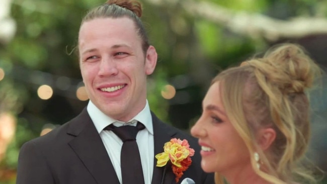 Fans have slammed Jayden's brother for seemingly revealing whether he's still with Eden. Picture from Channel 9.