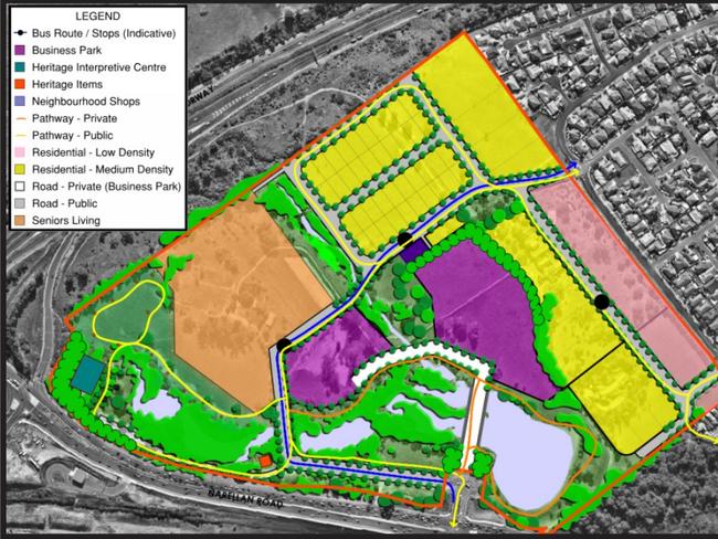 The draft masterplan of Maryfields Estate.