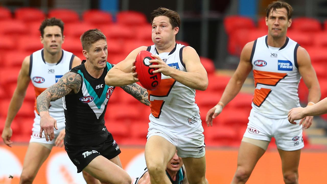 Toby Greene’s Giants are scheduled to face Port Adelaide. Picture: Chris Hyde