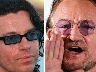 Michael Hutchence and Bono combo. Picture: Getty Images/AFP