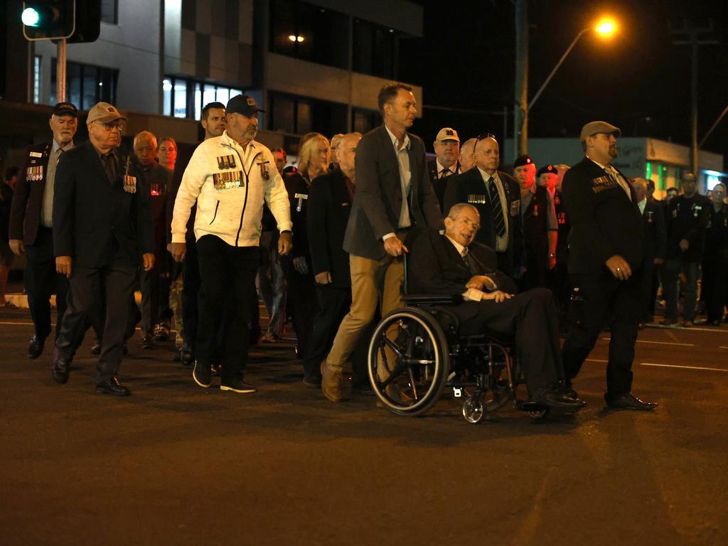 Hundreds of people joined veterans old and young at the Mackay Dawn Service march, Mackay Anzac Day 2025. Pictures: Mackay Regional Council.