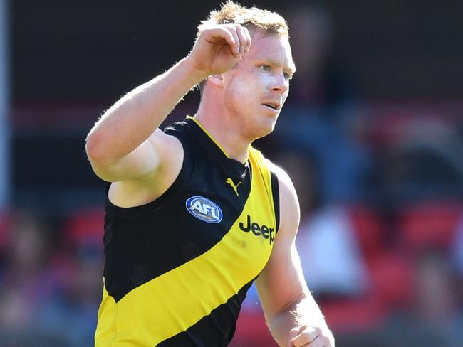 Jack Riewoldt finished with ten goals for the Tigers. Picture: AAP Images