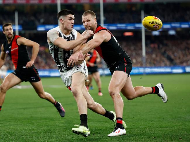 Stringer was one of the Bombers’ best at applying pressure inside 50 in 2024. Picture: Michael Willson/AFL Photos via Getty Images