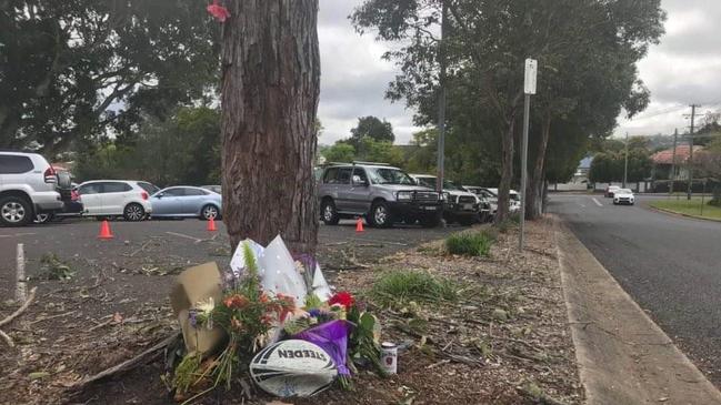 Tributes laid near the Lismore Golf Club after a teen was killed in a crash. File image.